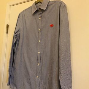 Diamond Supply Co. Navy and White Pinstripe Shirt